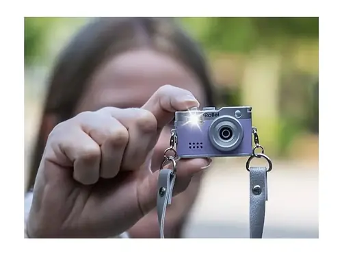 Rollei Mini Digitalkamera fialová - kľúčenka a fotoaparát
