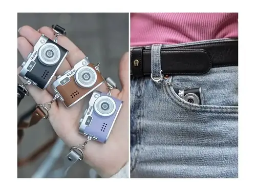 Rollei Mini Digitalkamera fialová - kľúčenka a fotoaparát