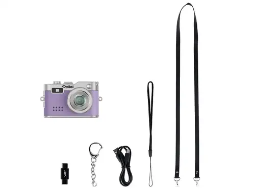 Rollei Mini Digitalkamera fialová - kľúčenka a fotoaparát