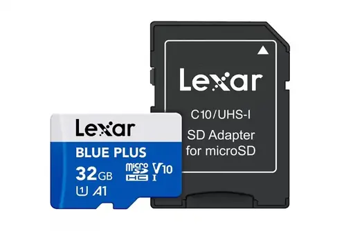 Lexar BLUE PLUS 32GB microSDHC, 100MB/s, UHS-I, V10 + adaptér