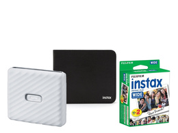 Fujifilm Instax Link WIDE biely + film Wide (20ks) + album