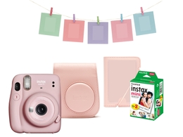 Fujifilm INSTAX Mini 11 ružový + Accessory kit + COLORFILM (20ks)