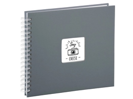 Fotoalbum Hama FINE ART, 50/28x24 - krúžková väzba, sivý