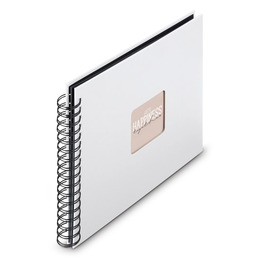 Fotoalbum Hama FINE ART, 50/28x24 - krúžková väzba, biela