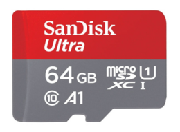 SanDisk Ultra microSDXC 64GB 120MB/s A1 Class 10 UHS-I s adaptérom