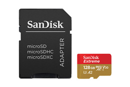 SanDisk Extreme microSDXC 128 GB  190mb/s A2 C10 V30 UHS-I U3 + adaptér
