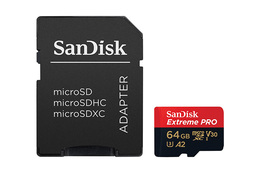 SanDisk Extreme Pro microSDXC 64GB 200 MB/s, A2, Class 10, V30, UHS-I, U3 + Adaptér