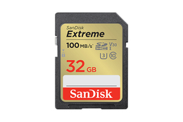 SanDisk Extreme SDHC 32GB 100 MB/s, UHS-I, Class 10, U3, V30