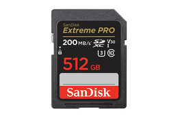 SanDisk Extreme PRO 512 GB SDXC  200 MB/s, UHS-I, Class 10, U3, V30