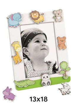 Mascagni A1674 ANIMAL STICKERS - fotorámik - Biela, 13x18, 13x18