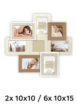 ZEP LIVIGNO – multirám - Prírodná, 10x10 x2 / 10x15 x6