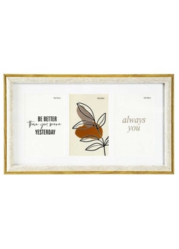 Falc multirám pre 3 fotografie - Hnedá, 10x15 x3