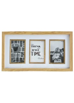 Falc multirám pre 3 fotografie - Svetlo hnedá, 10x15 x3