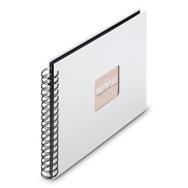 Fotoalbum Hama FINE ART, 50/28x24 - krúžková väzba, biela