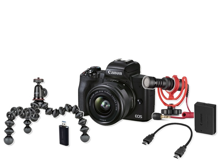 Canon EOS M50 Mark II + 15-45mm IS STM Premium Live Stream Kit