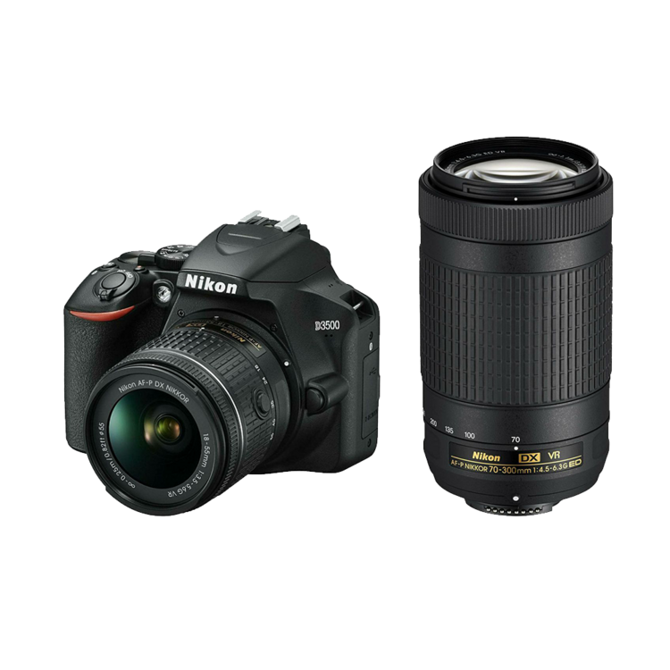 Nikon D3500 + 18-55mm AF-P DX VR + 70-300mm AF-P DX VR