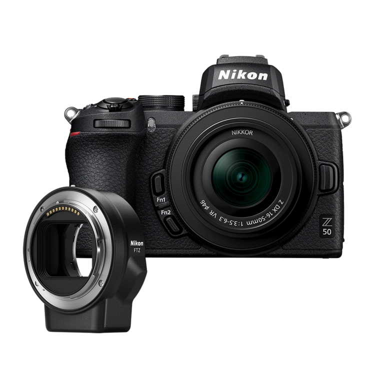 Nikon Z50 + Z DX 16-50 VR + FTZ adaptér