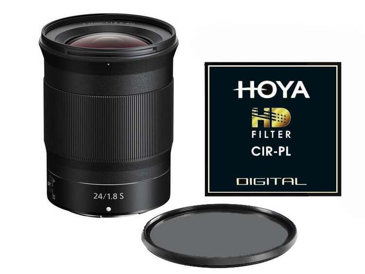Nikon NIKKOR Z 24mm f/1.8 S + HD CPL filter