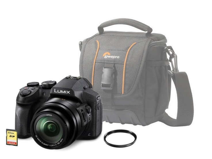 Panasonic Lumix DMC-FZ300 + brašna + 32GB karta + UV filter