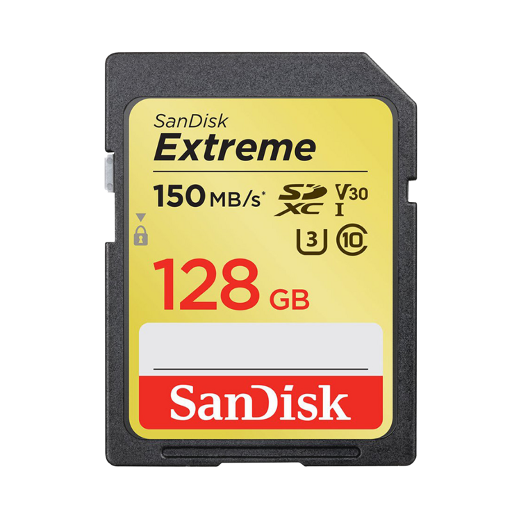 SanDisk Extreme SDXC 128GB 150mb/s Class 10 UHS-I U3 V30