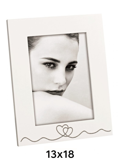 Mascagni A1551 2 HEARTS CHAIN - fotoramik - Biela, 13x18, 13x18