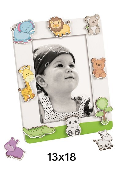 Mascagni A1674 ANIMAL STICKERS - fotorámik - Biela, 13x18, 13x18