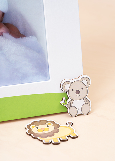 Mascagni A1674 ANIMAL STICKERS - fotorámik - Biela, 13x18, 13x18