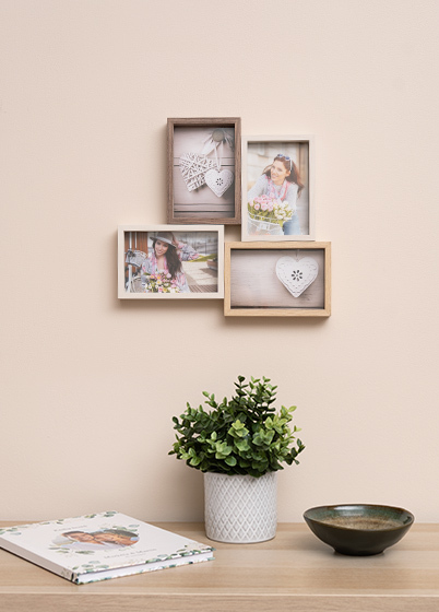 ZEP Montreaux 4Q - multirám pre 4 fotografie - Dub, 15x21, 10x15 x4