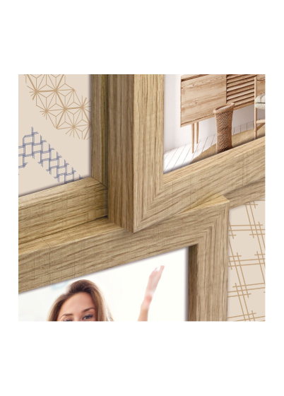 ZEP BRESCIA - multirám - Svetlý dub, 10x10, 10x15, 10x10 x3 | 10x15 x3