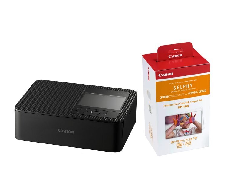 Canon SELPHY CP1500, čierna + fotopapier RP-108 (108ks)