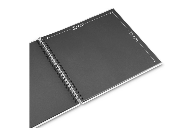 Fotoalbum Hama FINE ART, 50/36x32 - krúžková väzba, biela