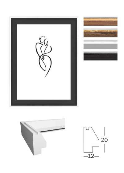 Walther SILHOUETTE - fotorámik - Čierna, 10x15, 10x15