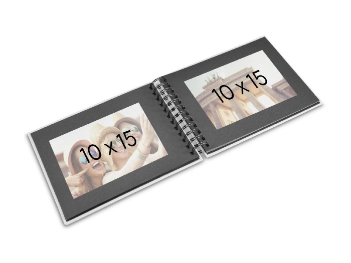 Fotoalbum Hama FINE ART, 50/24x17 -  krúžková väzba, kamenná