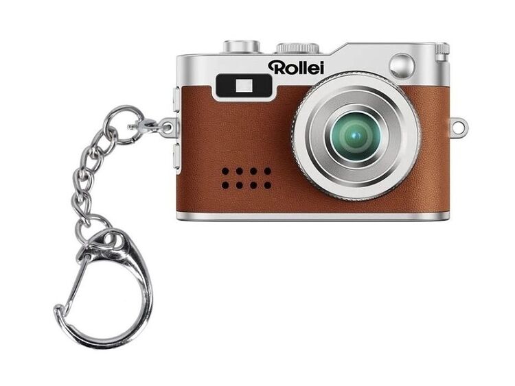 Rollei Mini Digitalkamera hnedá - kľúčenka a fotoaparát