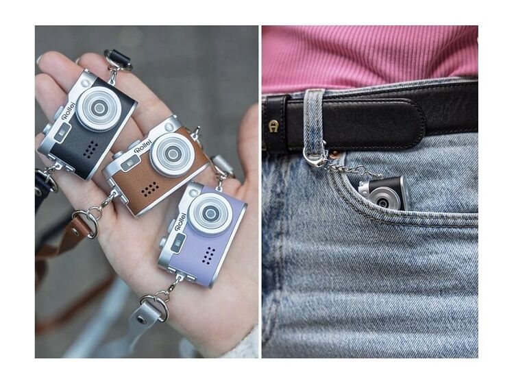 Rollei Mini Digitalkamera fialová - kľúčenka a  fotoaparát