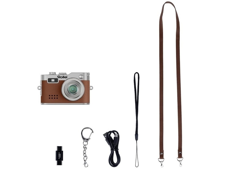 Rollei Mini Digitalkamera hnedá - kľúčenka a fotoaparát