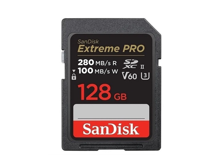SanDisk Extreme PRO SDXC 128 GB 280MB/s, V60, UHS-II
