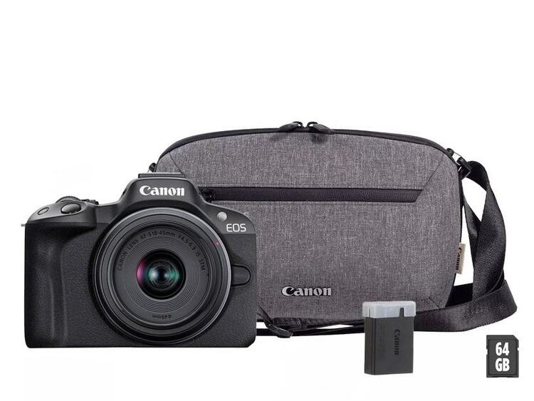 Canon EOS R100 + RF-S 18-45mm IS STM Travel Kit