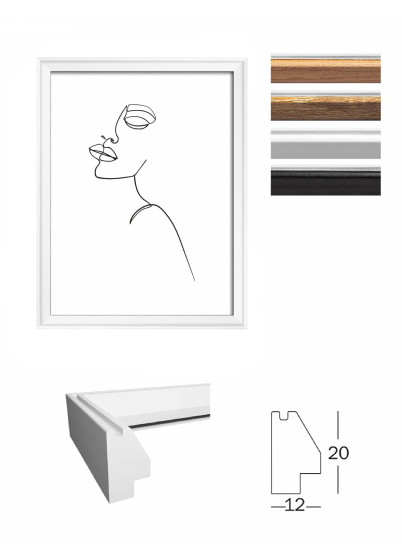 Walther SILHOUETTE - fotorámik - Biela, 15x20, 15x20