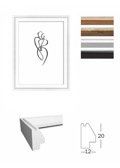 Walther SILHOUETTE - fotorámik - Biela, 10x15, 10x15