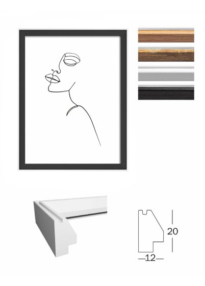 Walther SILHOUETTE - fotorámik - Čierna, 15x20, 15x20