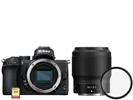 Nikon Z50 + NIKKOR Z 50mm f/1.8 S + UV filter + 64GB karta