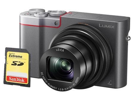 Panasonic Lumix DMC-TZ100 strieborný + 32GB SDHC karta