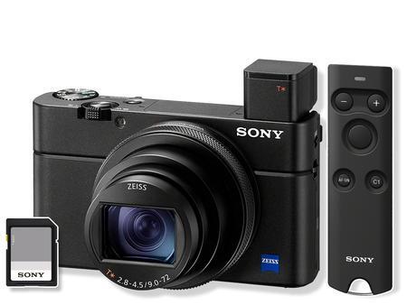 Sony DSC-RX100 Mark VII + bluetooth ovládač RMT-P1BT + 128GB karta