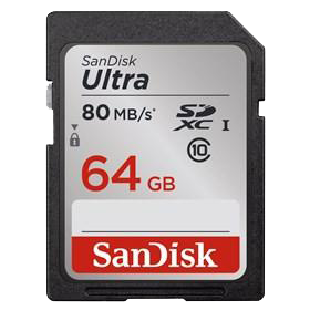 SanDisk Ultra SDXC 64GB 80mb/s Class 10