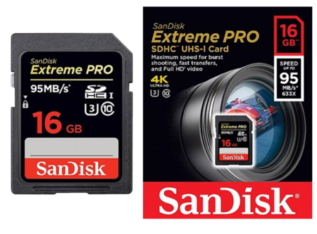 SanDisk SDHC Extreme Pro 16GB Class 10