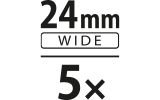 24 mm, 5-násobný zoom