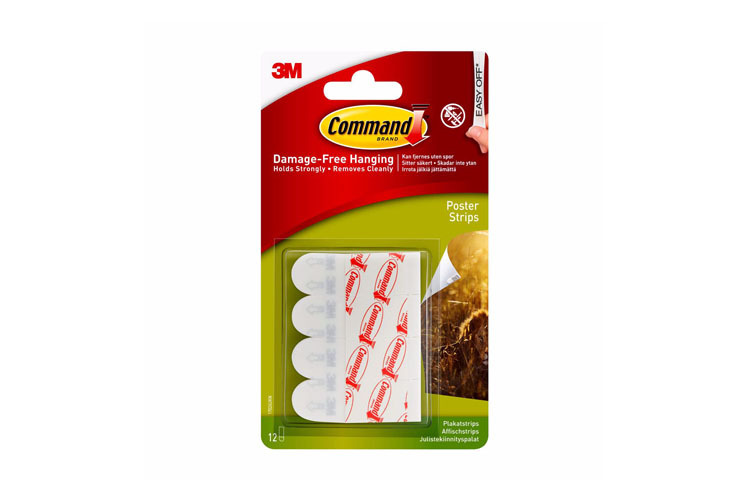3M Command™ Poster Strips - biele závesné prúžky