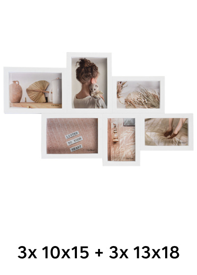 Falc multirám BB091122697 pre  6 fotografií - Biela, 10x15 x3 / 13x18 x3 Falc multirám BB091122697 pre  6 fotografií - Biela, 10x15 x3 / 13x18 x3
