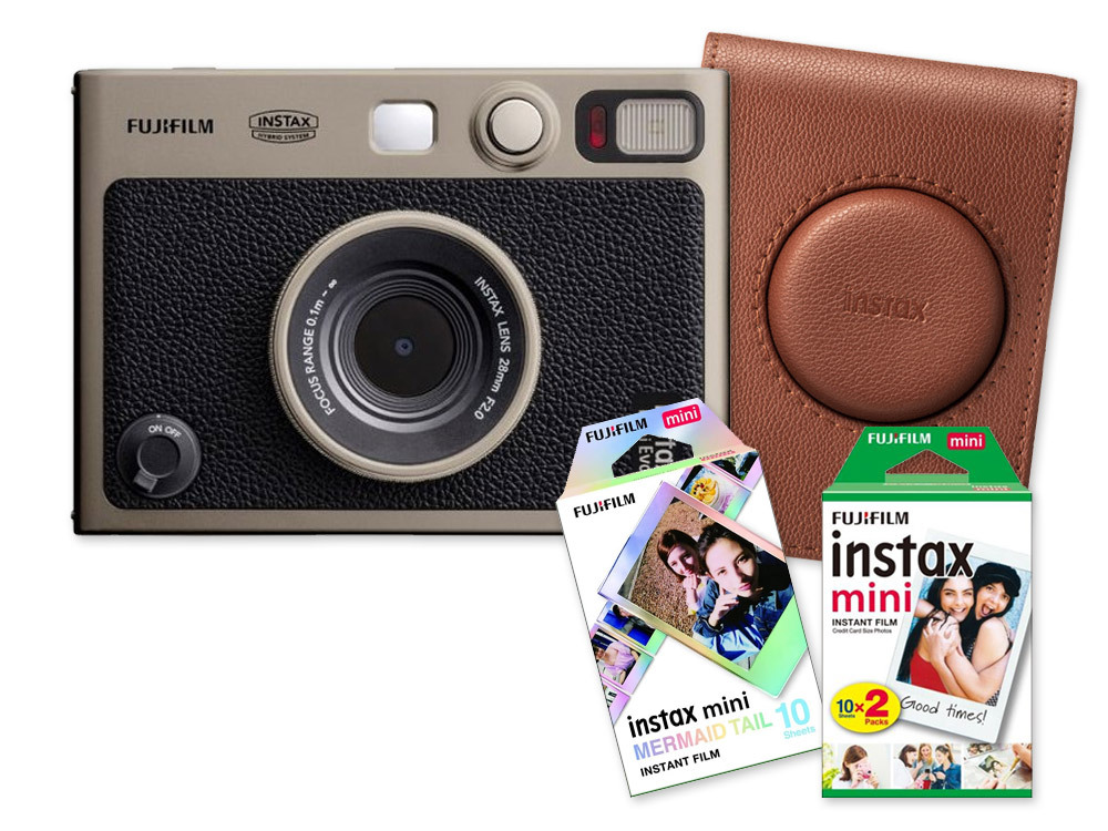 Fujifilm Instax mini EVO Titanum + puzdro + Instax Mini film 20ks + Instax Mini Mermaid film 10ks